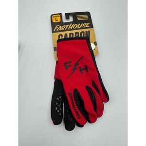 Fasthouse Carbon Eternal 475000-40-23 Gloves Youth Large Red 2-Way Stretch Biker